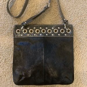 100%calf hair leather bag